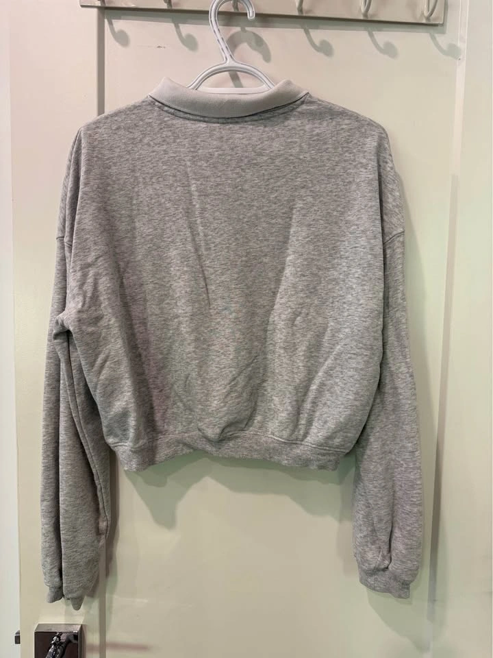 H&M kids Collared Cropped Sweatshirt girls - photo 3