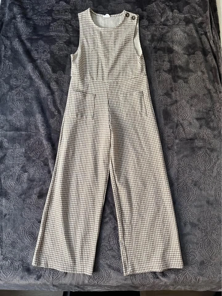Zara Girls Plaid Jumpsuit