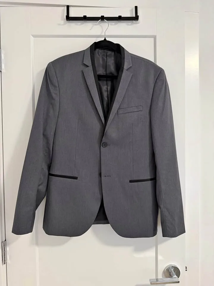 Slim Fit Grey Suit Jacket thumbnail