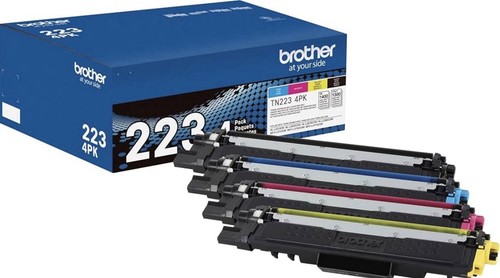 Brother TN223 4 Pack Black, Cyan, Magenta, Yellow Toner