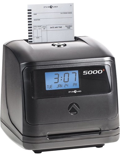 Pyramid 5000 Time System Auto Totaling Time Clock - photo 3