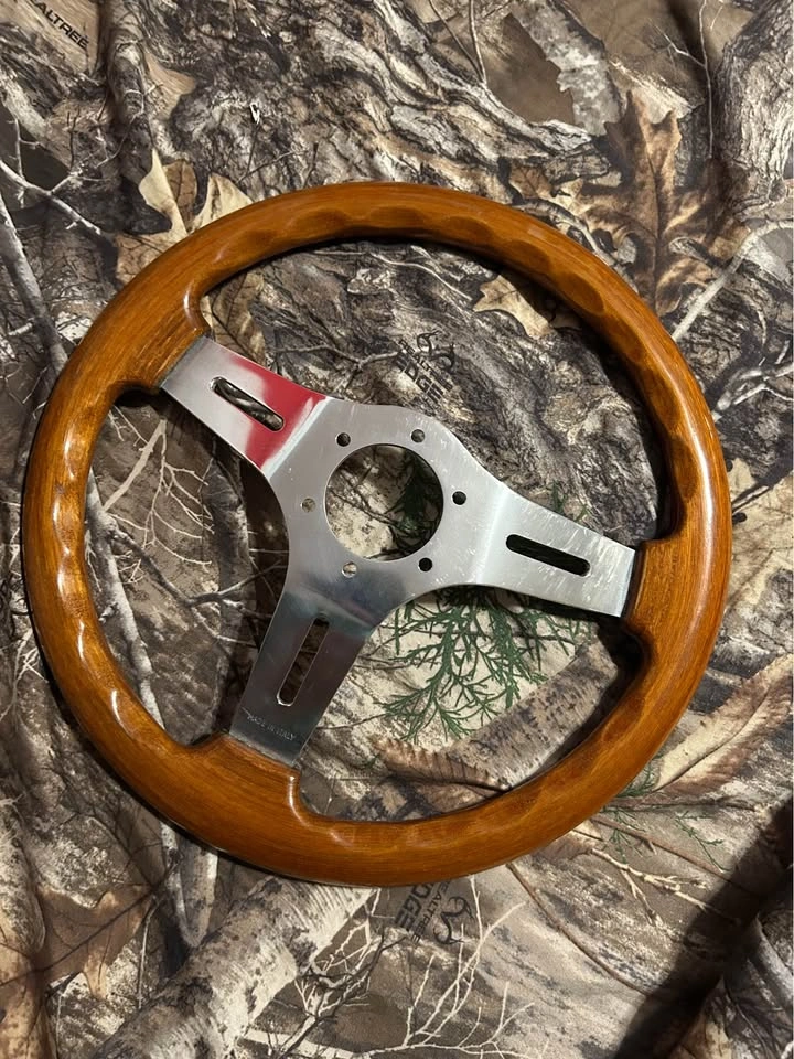 Vintage OBA Wood Grain Steering Wheel - photo 2