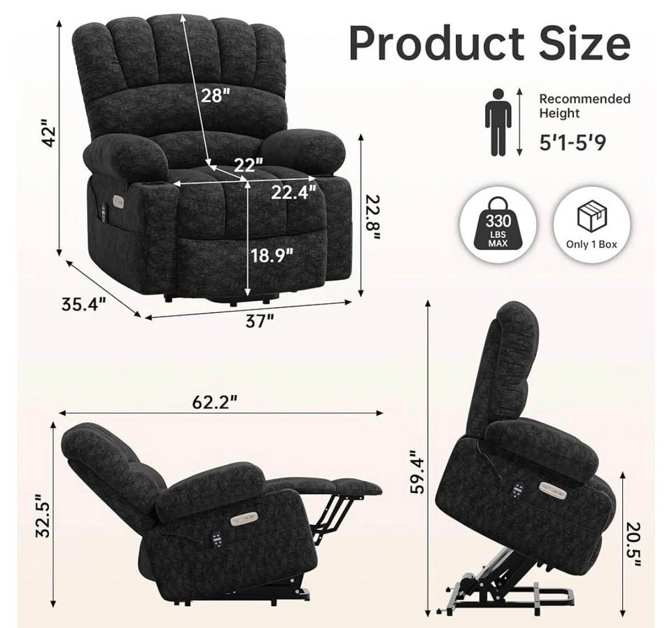 Brand New DURASPACE Power Lift Chair for Seniors, Electric Lift - photo 2