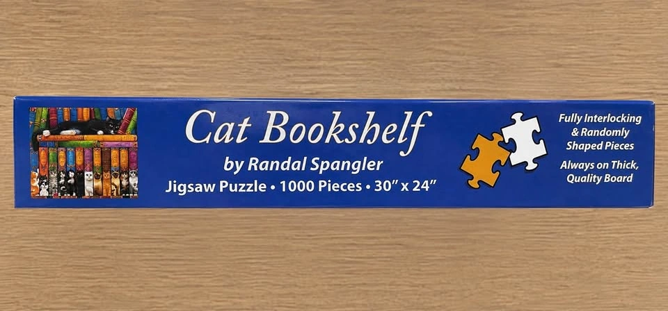 Cat Bookshelf 1000 Piece Jigsaw Puzzle – Randal Spangler - photo 2