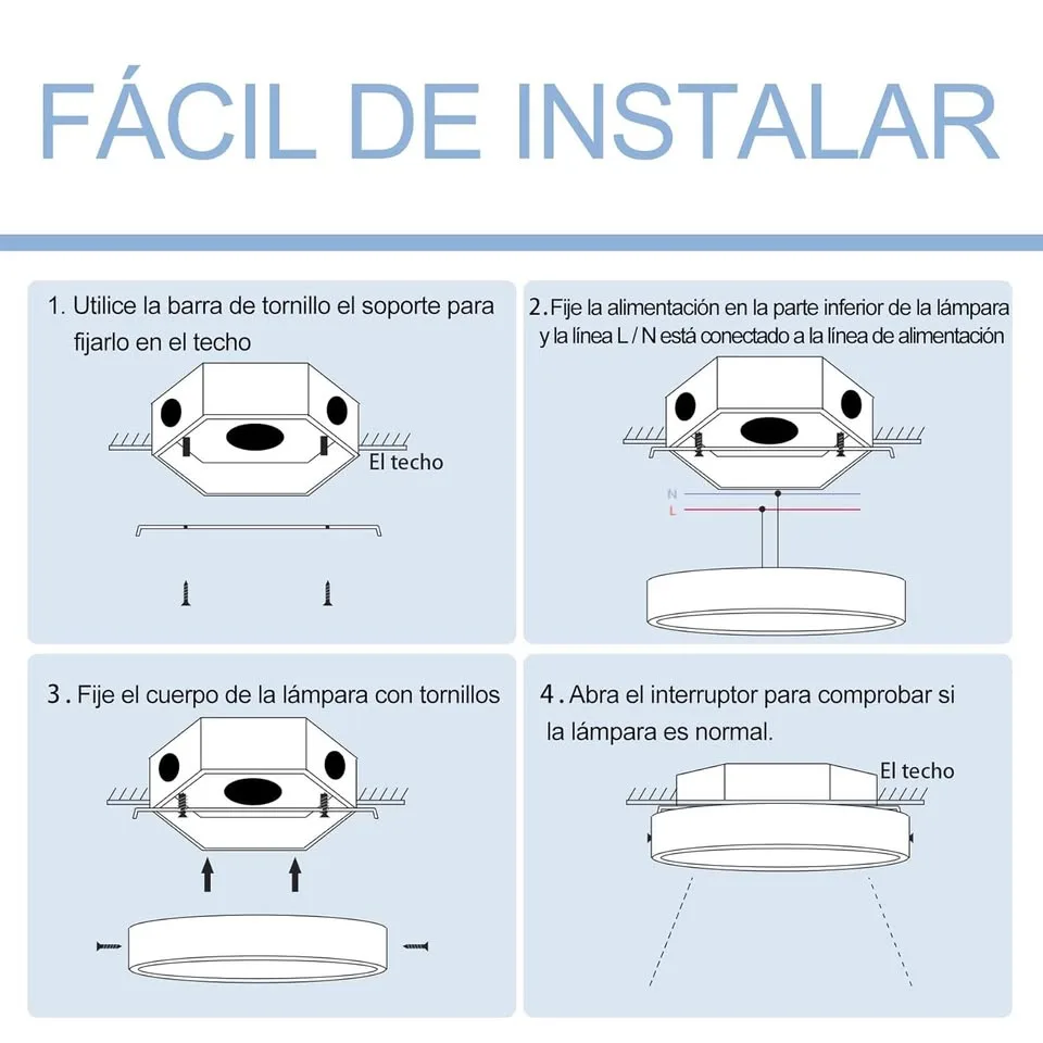 2 Pack Ultra-Thin Flush Mount Ceiling Light – 25W, 5.5 Inch image indicator(6)