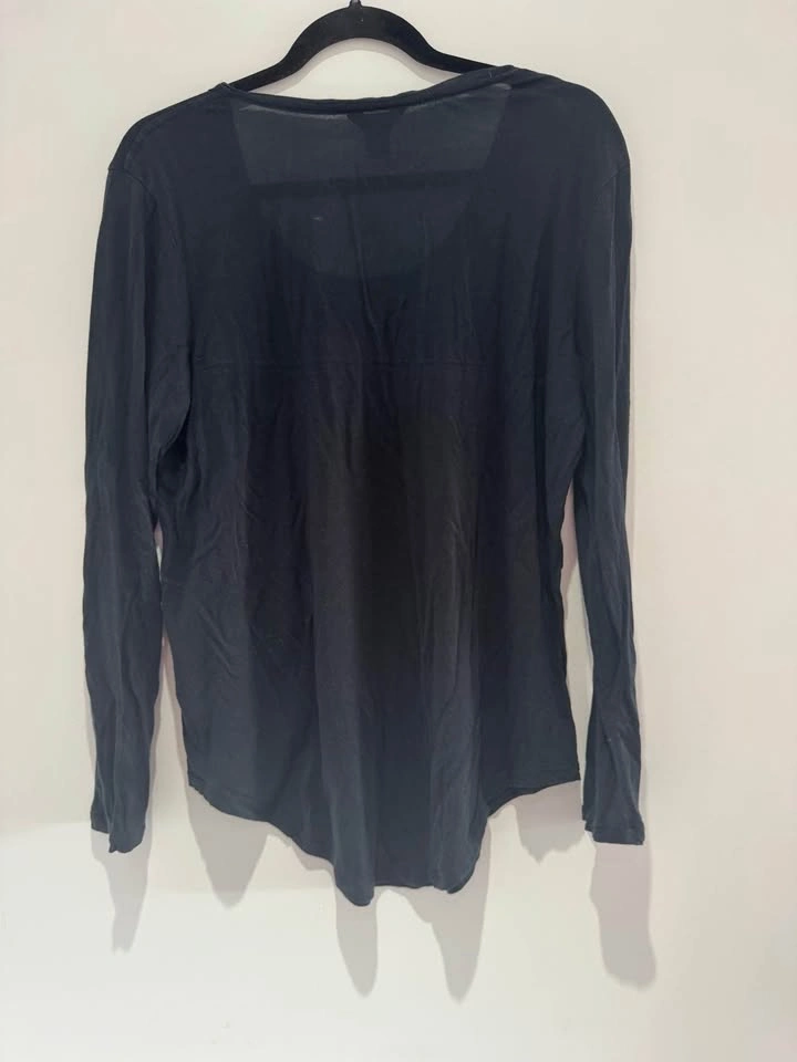 Roots Black Long Sleeve Top XL – Lightweight / Slightly Sheer - photo 2