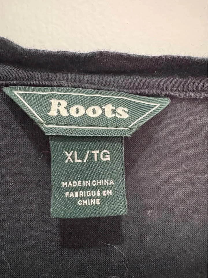 Roots Black Long Sleeve Top XL – Lightweight / Slightly Sheer - photo 5