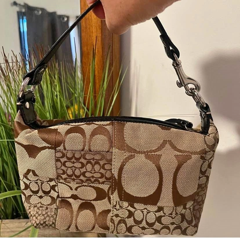 COACH Y2K Signature Patchwork Mini Demi Zip Top Handle 6352 🏈
