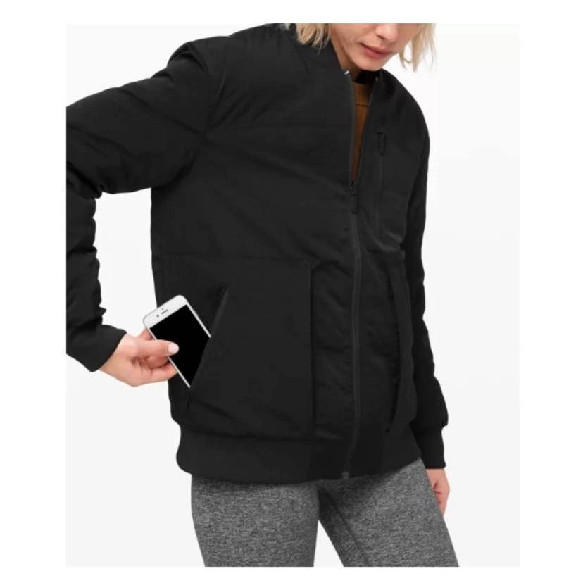 NWT Lululemon Roam Far Insulated Bomber Jacket - Black, Size 6 - photo 4