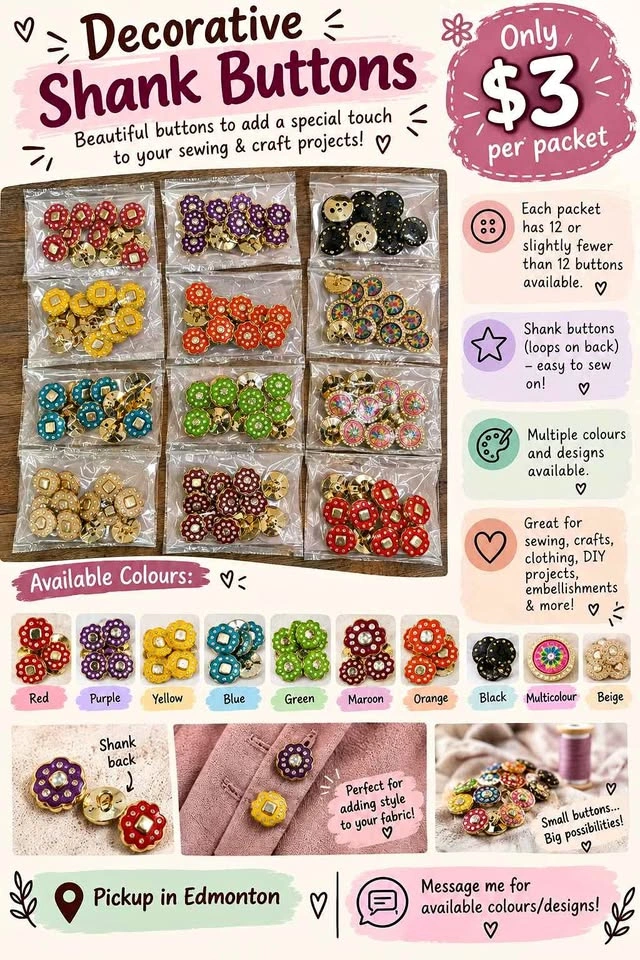 Decorative Shank Buttons