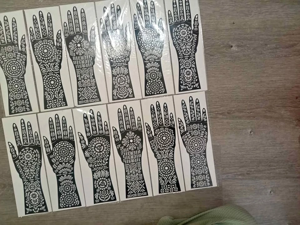 Henna stencils full length