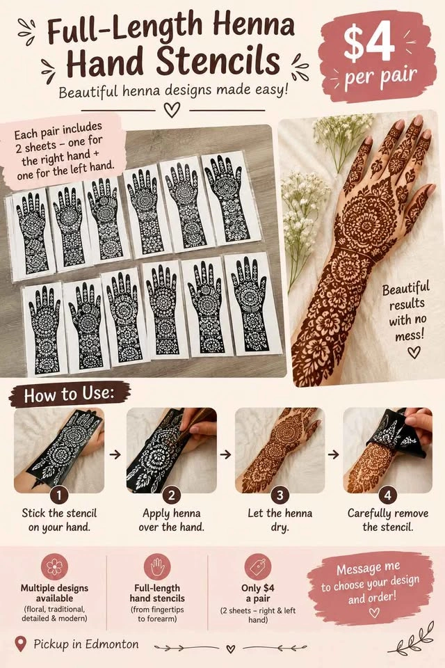 Henna stencils full length - photo 2