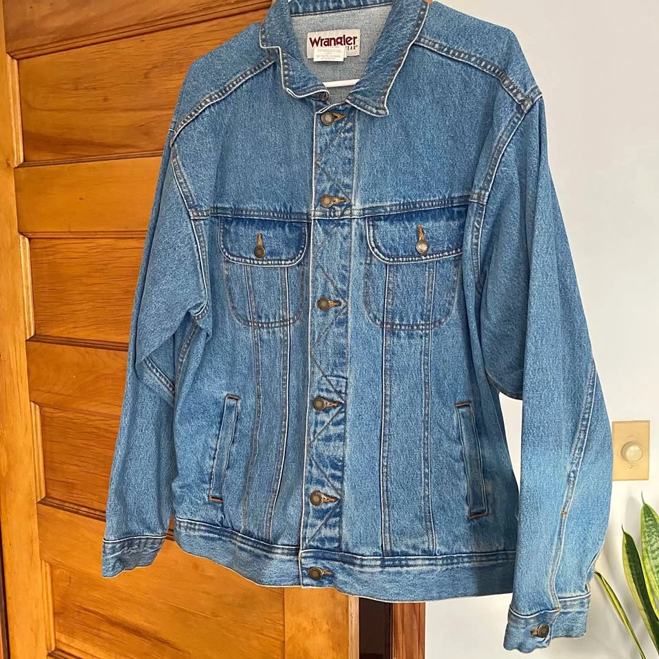 Vintage Wrangler Rugged Wear Denim Jacket 1990s Men’s XL 🏈