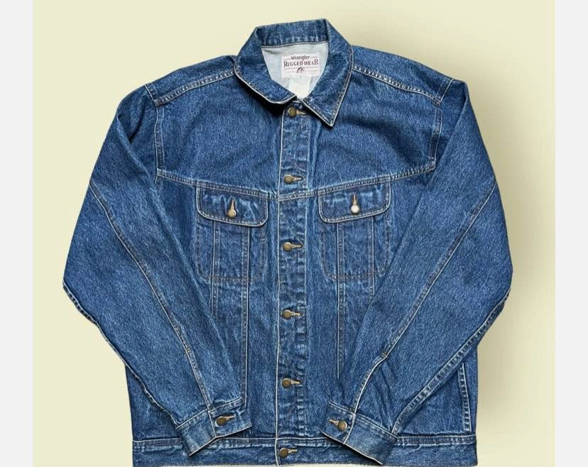 Vintage Wrangler Rugged Wear Denim Jacket 1990s Men’s XL 🏈 - photo 2