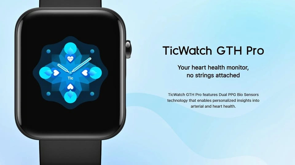 BRAND NEW TicWatch GTH Pro (CXB03) arterial health tracking