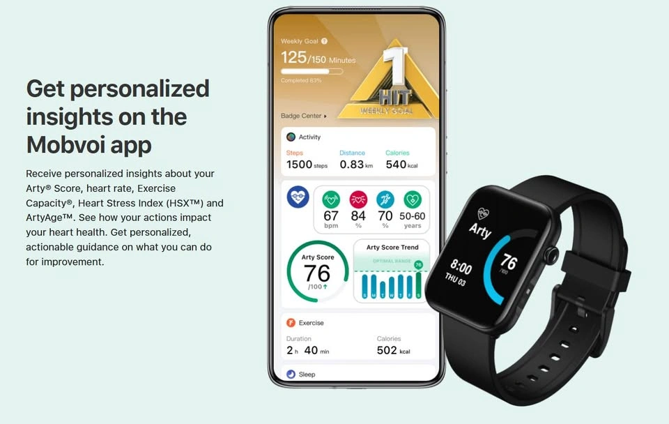 BRAND NEW TicWatch GTH Pro (CXB03) arterial health tracking - photo 5