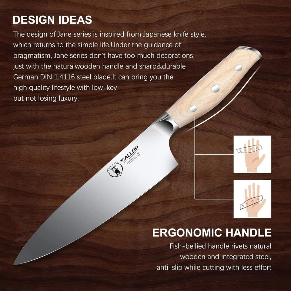 BRAND NEW WALLOP Chef Knife, German Stainless Steel - photo 4