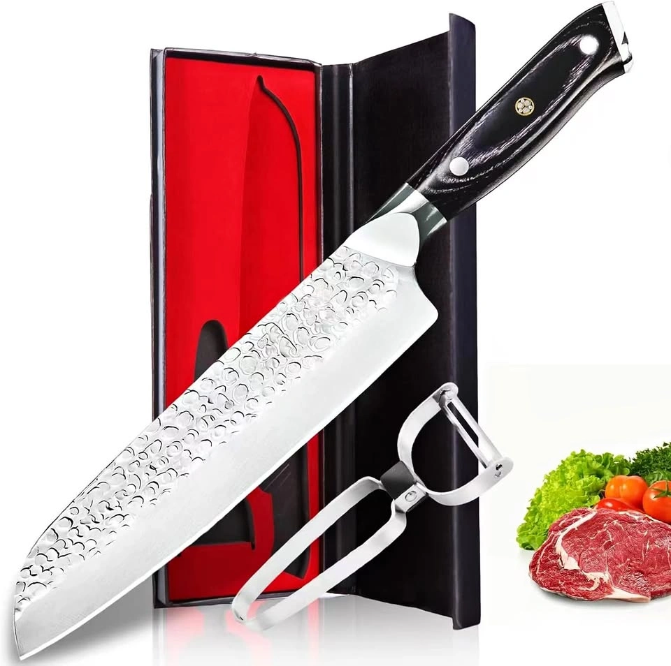 BRAND NEW Leking 7" Santoku Knife with Vegetable Peeler Set