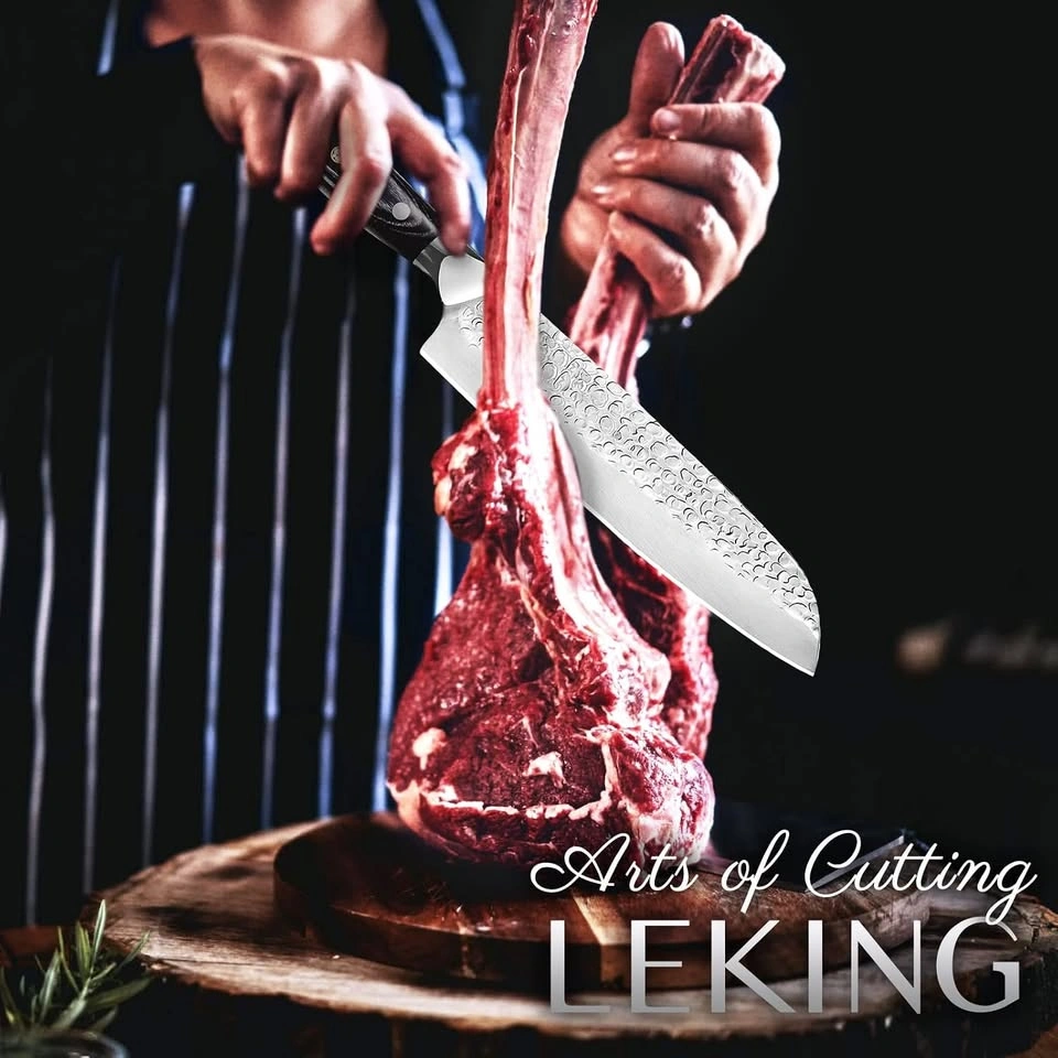 BRAND NEW Leking 7" Santoku Knife with Vegetable Peeler Set - photo 2