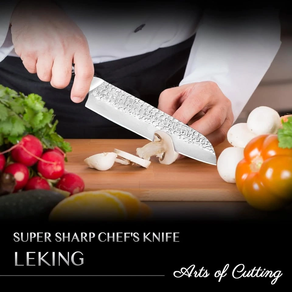 BRAND NEW Leking 7" Santoku Knife with Vegetable Peeler Set - photo 3