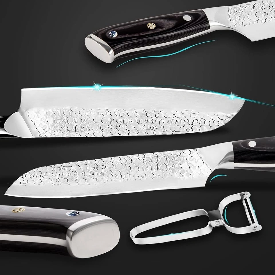 BRAND NEW Leking 7" Santoku Knife with Vegetable Peeler Set - photo 4