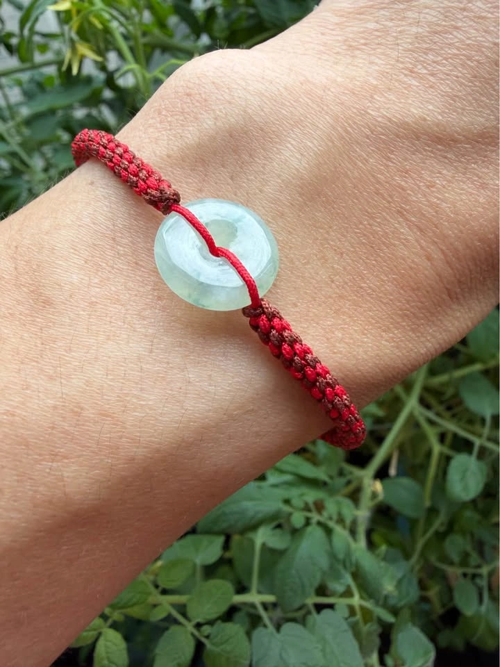 Handcrafted Grade A Jadeite Bracelet – Chestnut & Red-Brown - photo 2