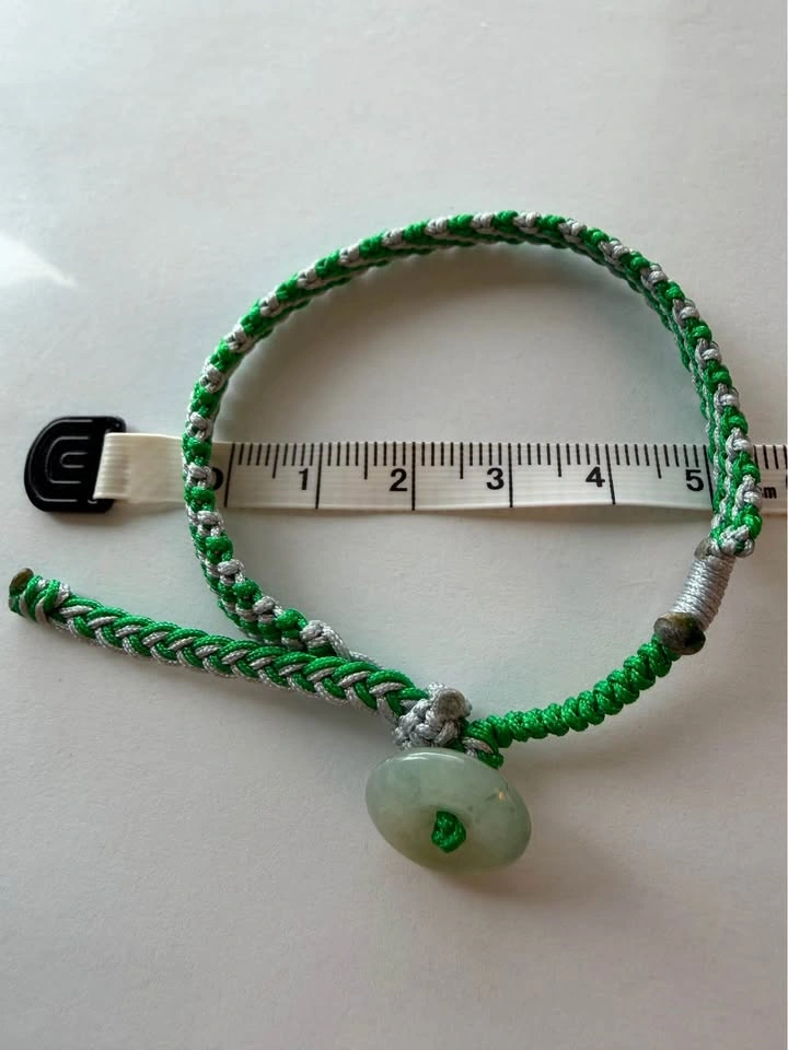 Handcrafted Grade A Jadeite Bracelet – Forest Green & Silver - photo 5