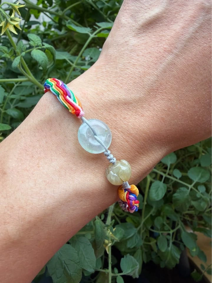 Handcrafted Grade A Jadeite Bracelet – Rainbow Pride Edition - photo 2