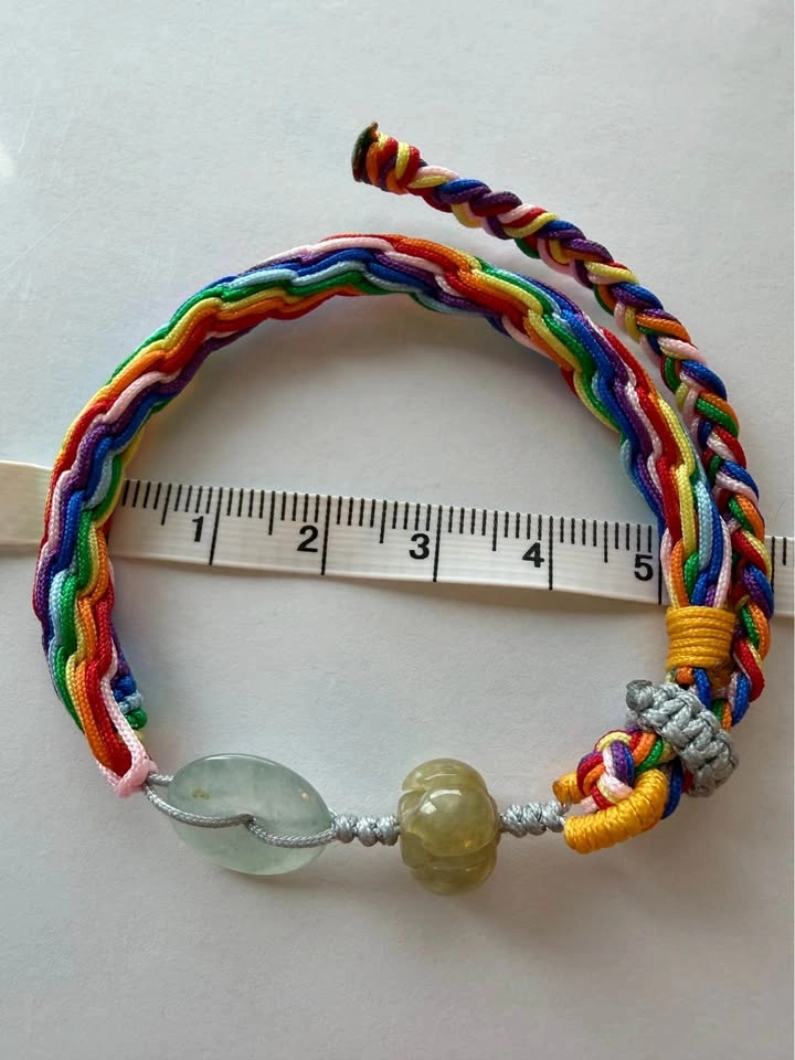 Handcrafted Grade A Jadeite Bracelet – Rainbow Pride Edition - photo 5