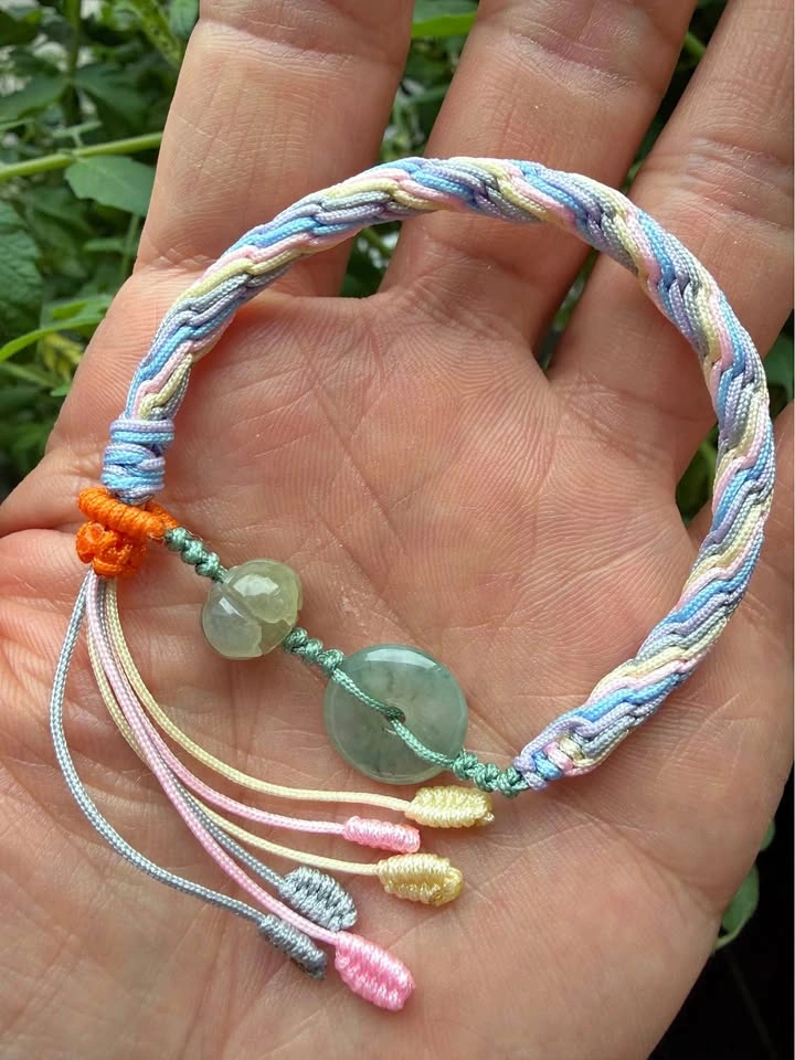 Handcrafted Grade A Jadeite Bracelet – Pastel Palette Edition