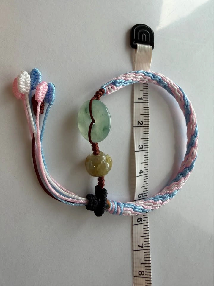 Handcrafted Grade A Jadeite Bracelet – Trans Pride Edition - photo 5