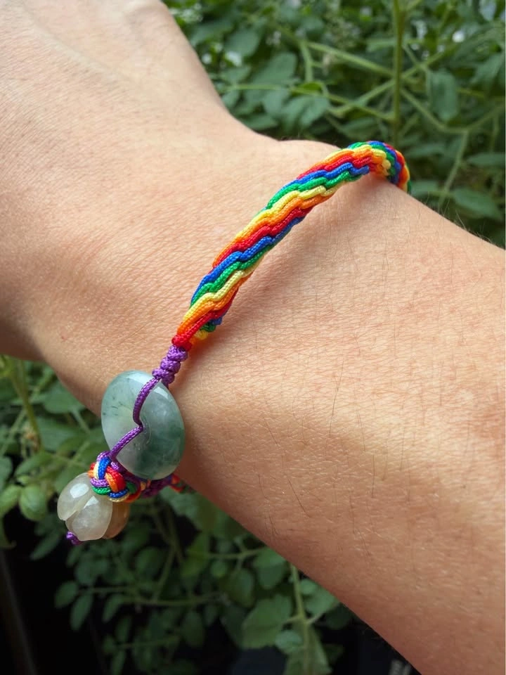 Handcrafted Grade A Jadeite Bracelet – Rainbow Pride Edition - photo 2