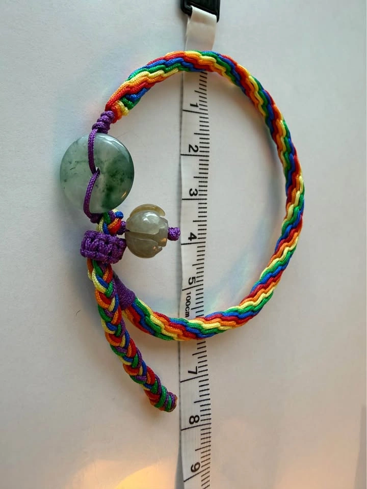 Handcrafted Grade A Jadeite Bracelet – Rainbow Pride Edition - photo 5