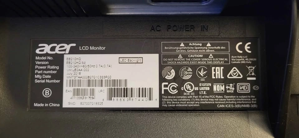Acer 21.5" 1080p Monitor (VGA) - Includes Power Cable - photo 3