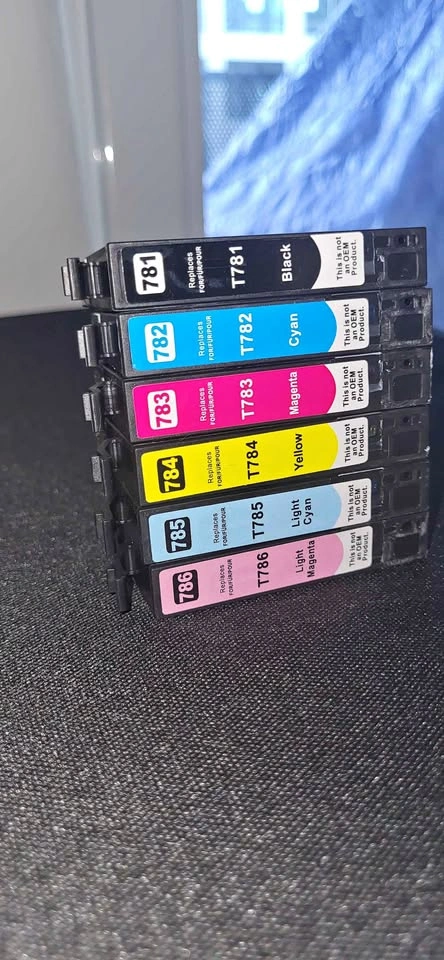 Set of 6 Epson Ink Cartridges (T781-T786)
