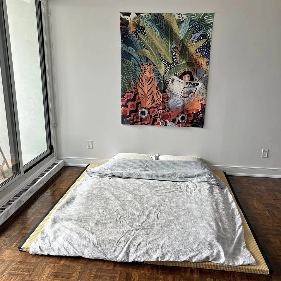 Traditional Japanese bed (shikibuton + 4 tatami mats)
