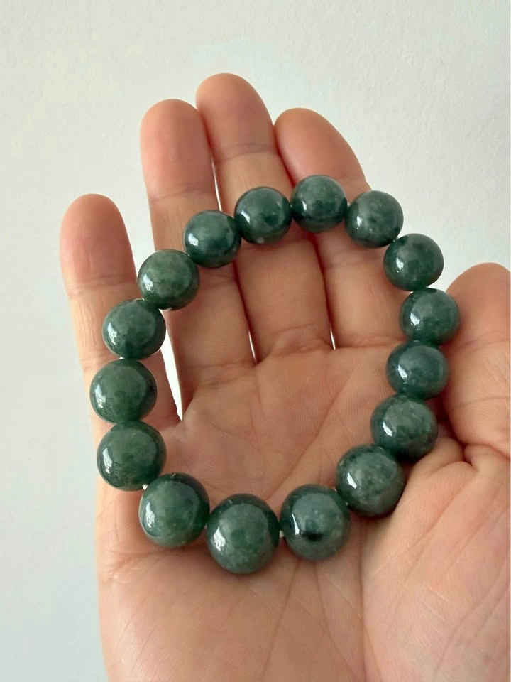 Type A Jadeite Jade Bracelet - 13.3mm