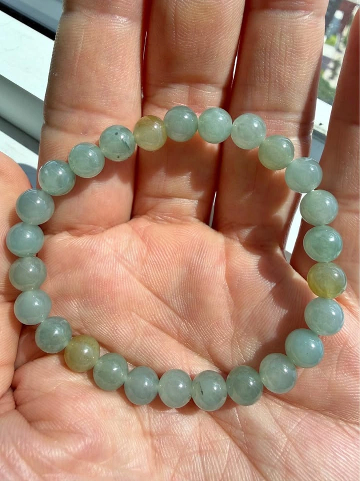 Type A Multicolor Jadeite Jade Beaded Bracelet - 6mm