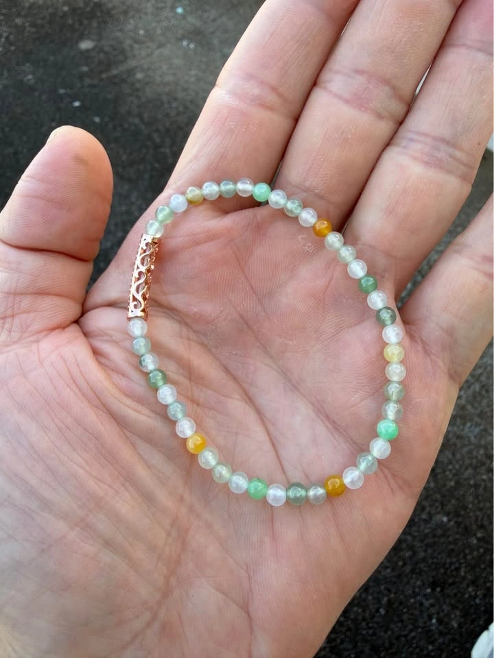 Type A Bing Bo Jadeite Fluorescent Bracelet - photo 2
