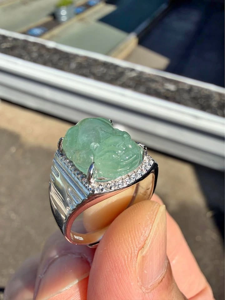 Type A Icy Jadeite Pixiu Rings