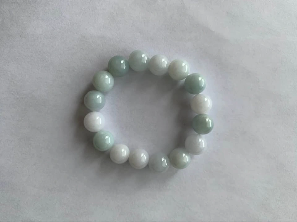 13.3mm Nuobing Burmese Jade Bracelet - photo 2