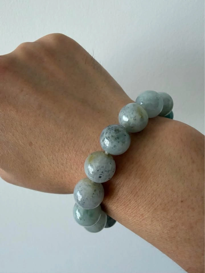 Type A Jadeite Jade Bracelet 14mm - photo 2