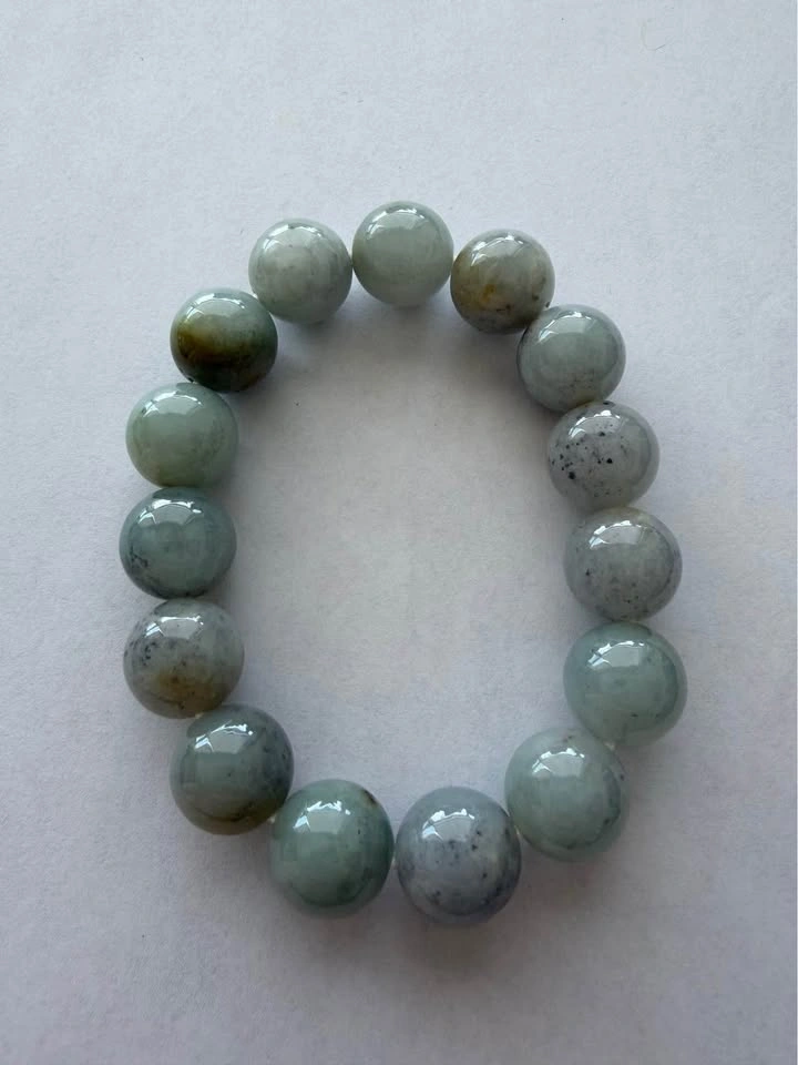 Type A Jadeite Jade Bracelet 14mm - photo 4