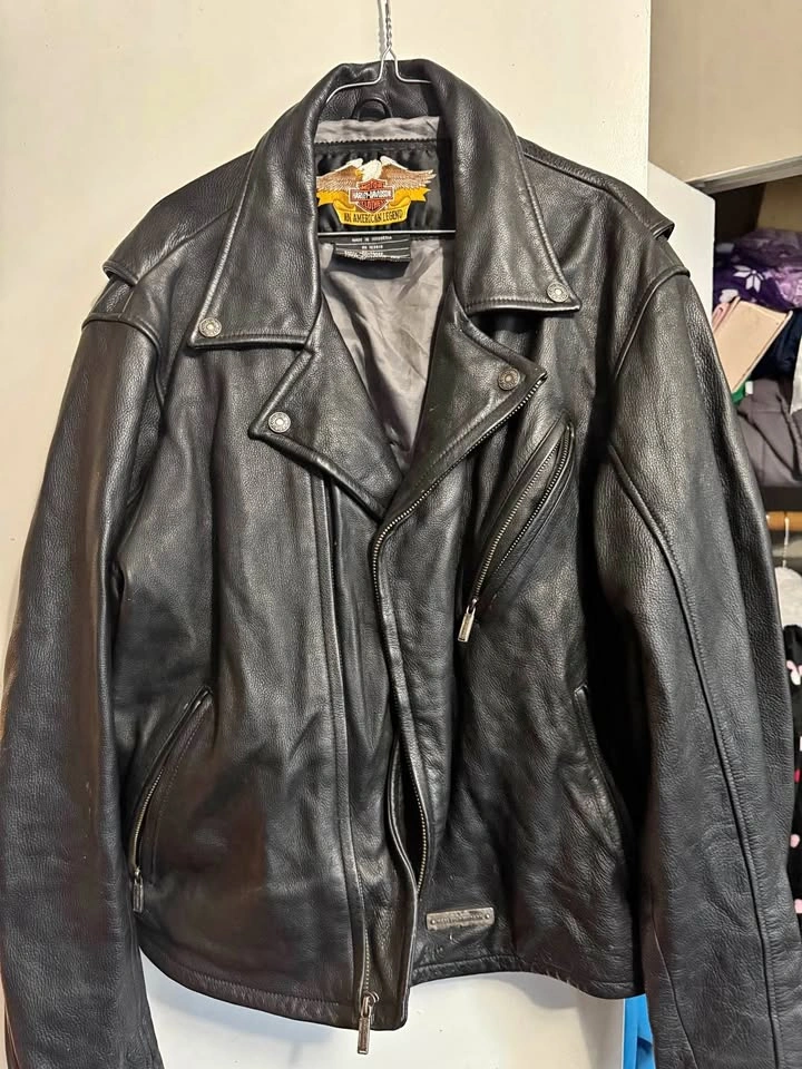 Original Harley Davidson Leather Riding Jacket - XL
