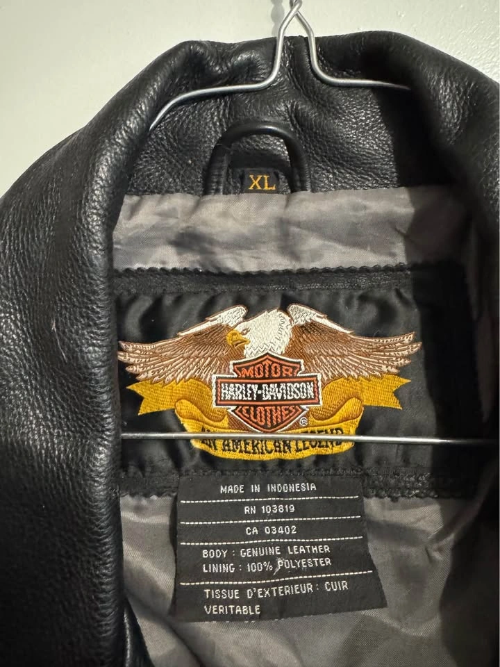 Original Harley Davidson Leather Riding Jacket - XL - photo 2