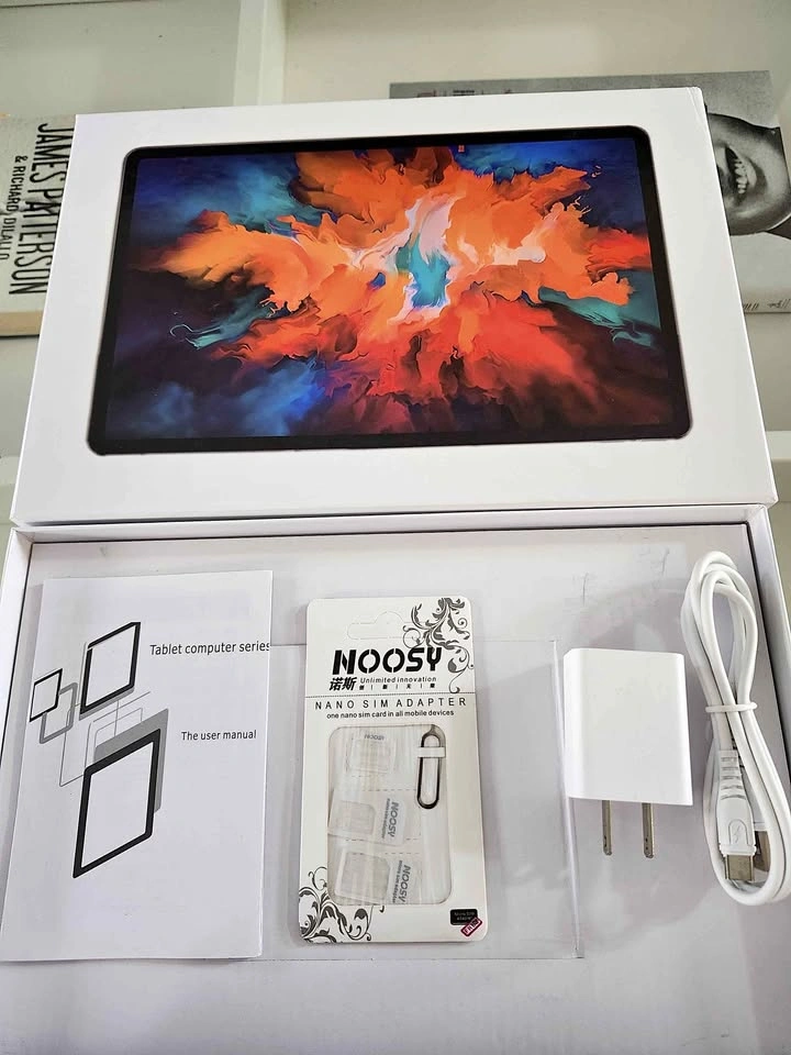 10-inch Android Tablet with Charger and SIM Adapter
