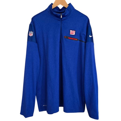 New York Giants Nike Jacket Mens Sz XXL Blue 1/4 Zip Onfield 🏈