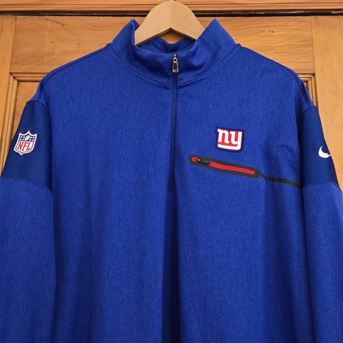New York Giants Nike Jacket Mens Sz XXL Blue 1/4 Zip Onfield 🏈 - photo 3