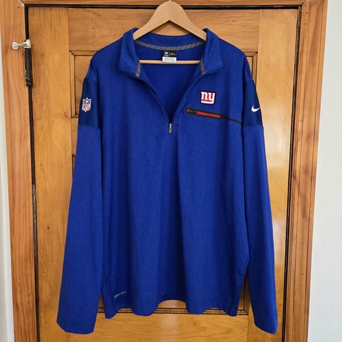 New York Giants Nike Jacket Mens Sz XXL Blue 1/4 Zip Onfield 🏈 - photo 5