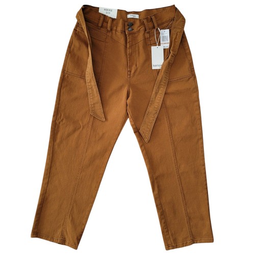 NWT Kensie High Rise Pants Womens Size 12/31 Cognac Brown 🏈